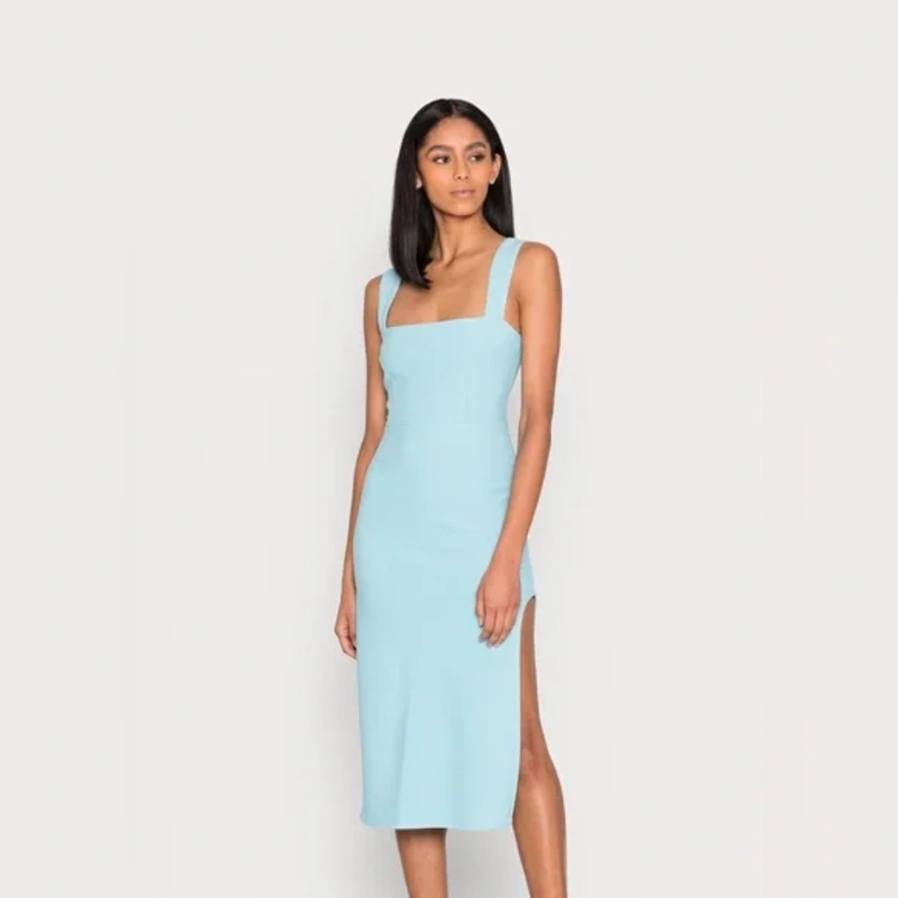 NWT Abercrombie & Fitch Wide Strap Slim Midi Dress
